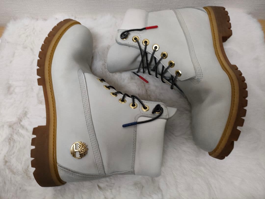 Timberland ティンバーランド プレミアムブーツ ホワイトヌバック 美品