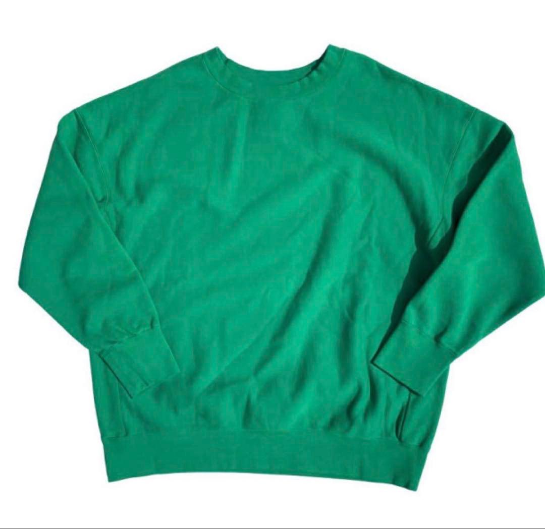 WAX(ワックス) / VINTAGE SWEAT SHIRTS - GREEN Whitesville Plain Sweatshirt Men's Loop-wheeled V-Insert Vintage