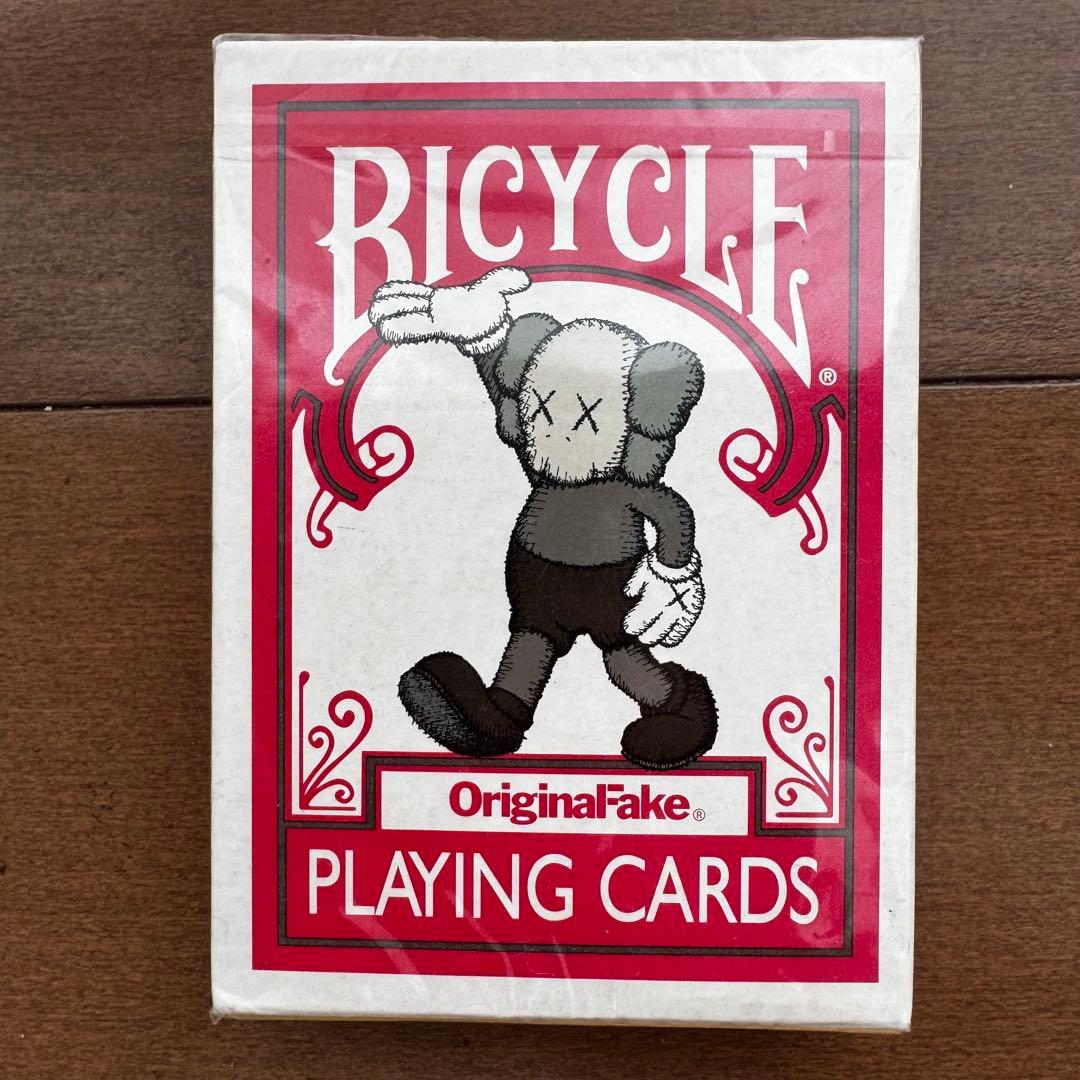 未開封 original fake bicycle kaws トランプ カウズ KAWS Bicycle OriginalFake トランプ レッド (青)