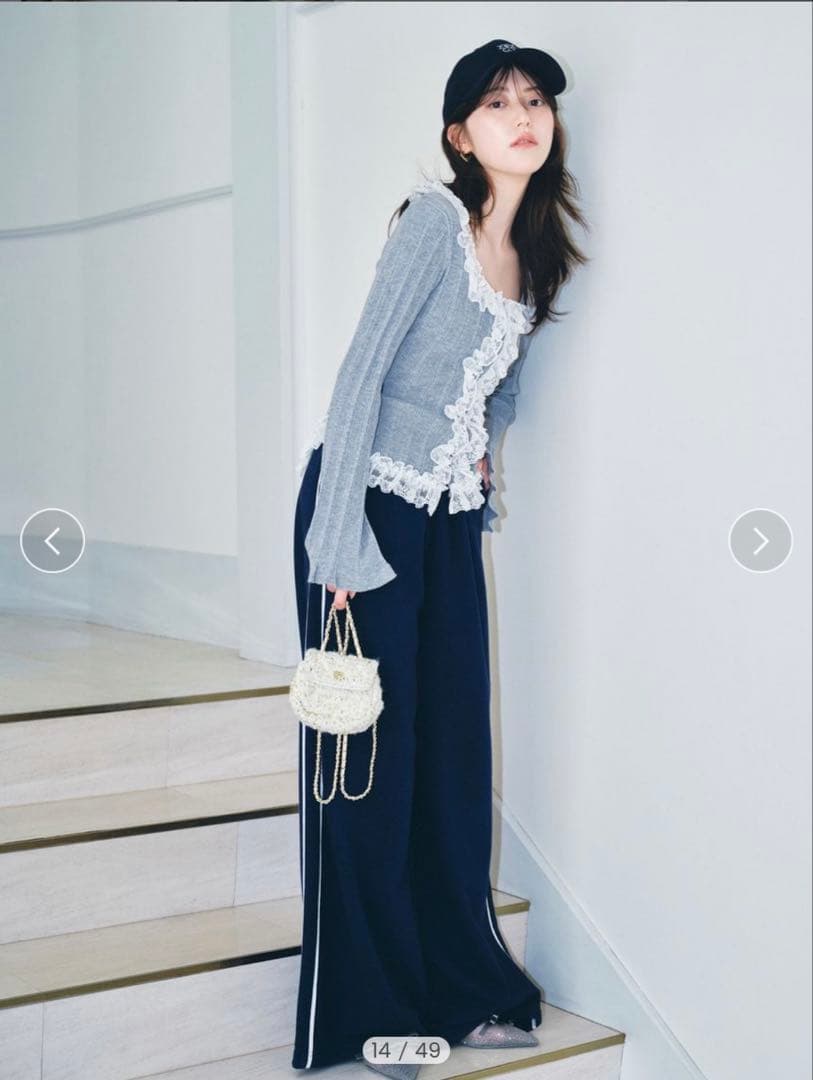 USAGI ONLINE限定】snidel フリルニットプルオーバー - メルカリ