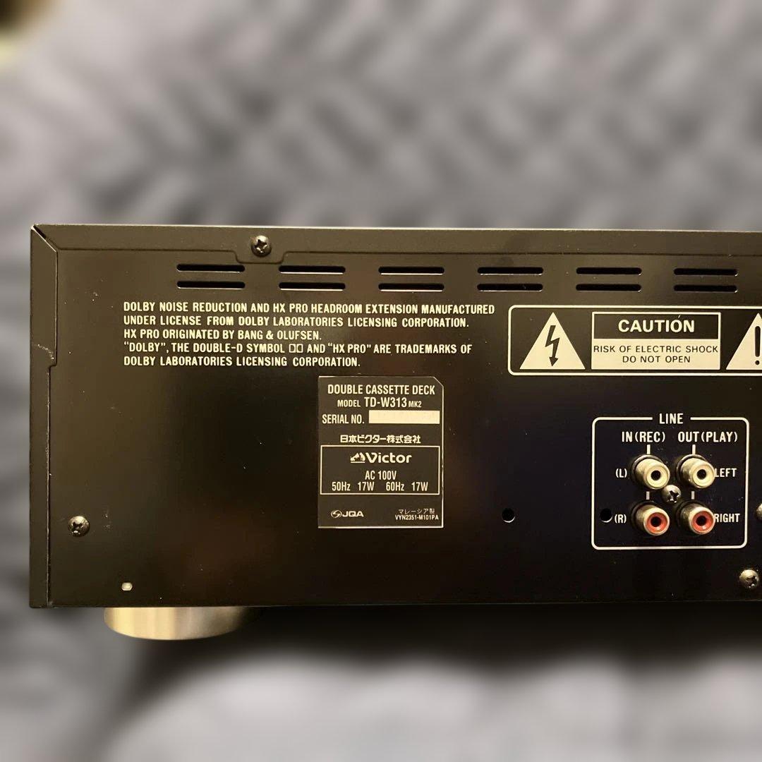 【3日間決算バーゲン】《動作品》 Victor TD-W313 Wカセットデッキ