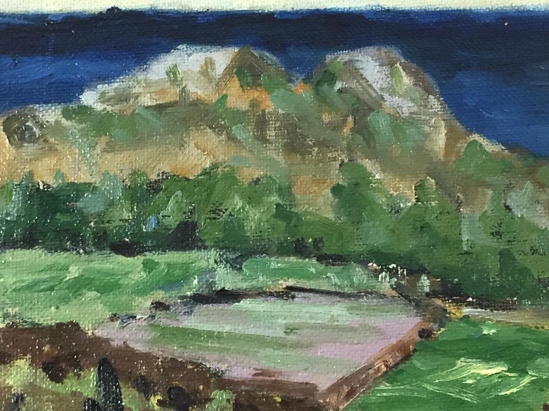 傑作 酒井良太郎 F4号 『外房風景』油彩 油絵 絵画 千葉県 房総半島