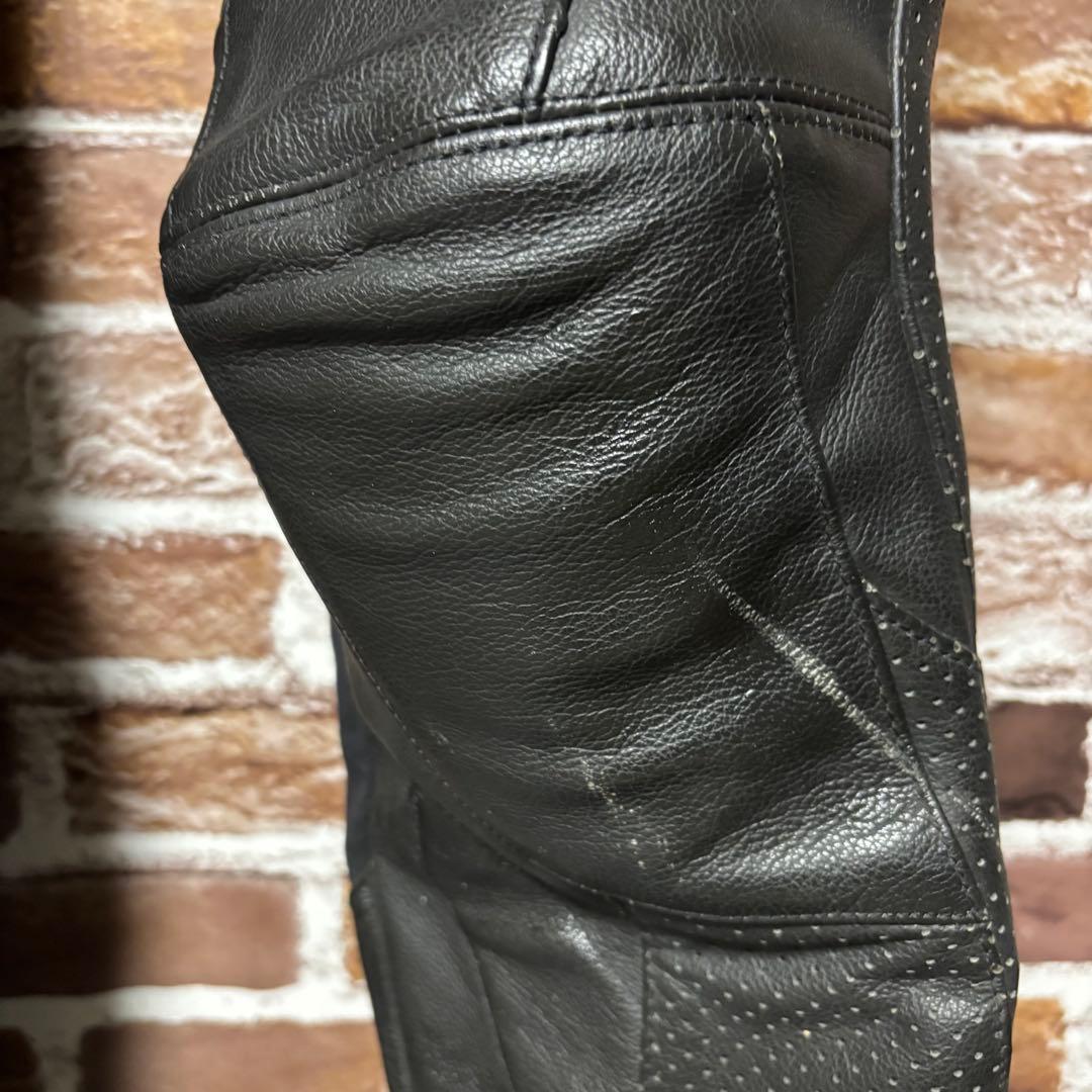 RS タイチ RS TAICHI パンチングレザーパンツプロテクター牛革Lサイズ