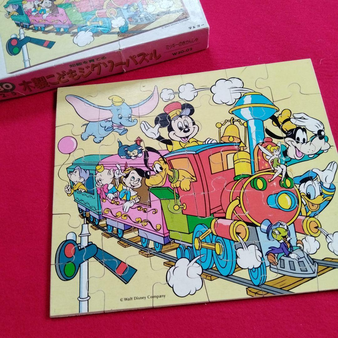 テンヨー 木製こどもジグソーパズル 30ピース ミッキーのきかんしゃ