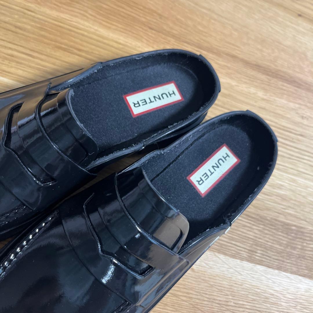 美品 HUNTER ローファー レインシューズ 黒 22cm - メルカリ
