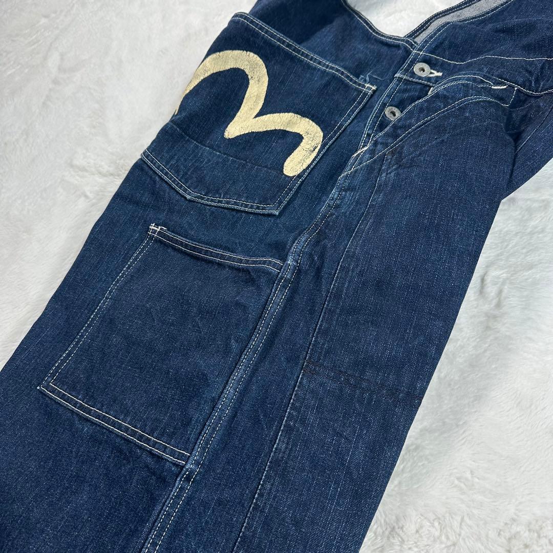 美品 EVISU エヴィス オーバーオール サロペット 32（L） デニム