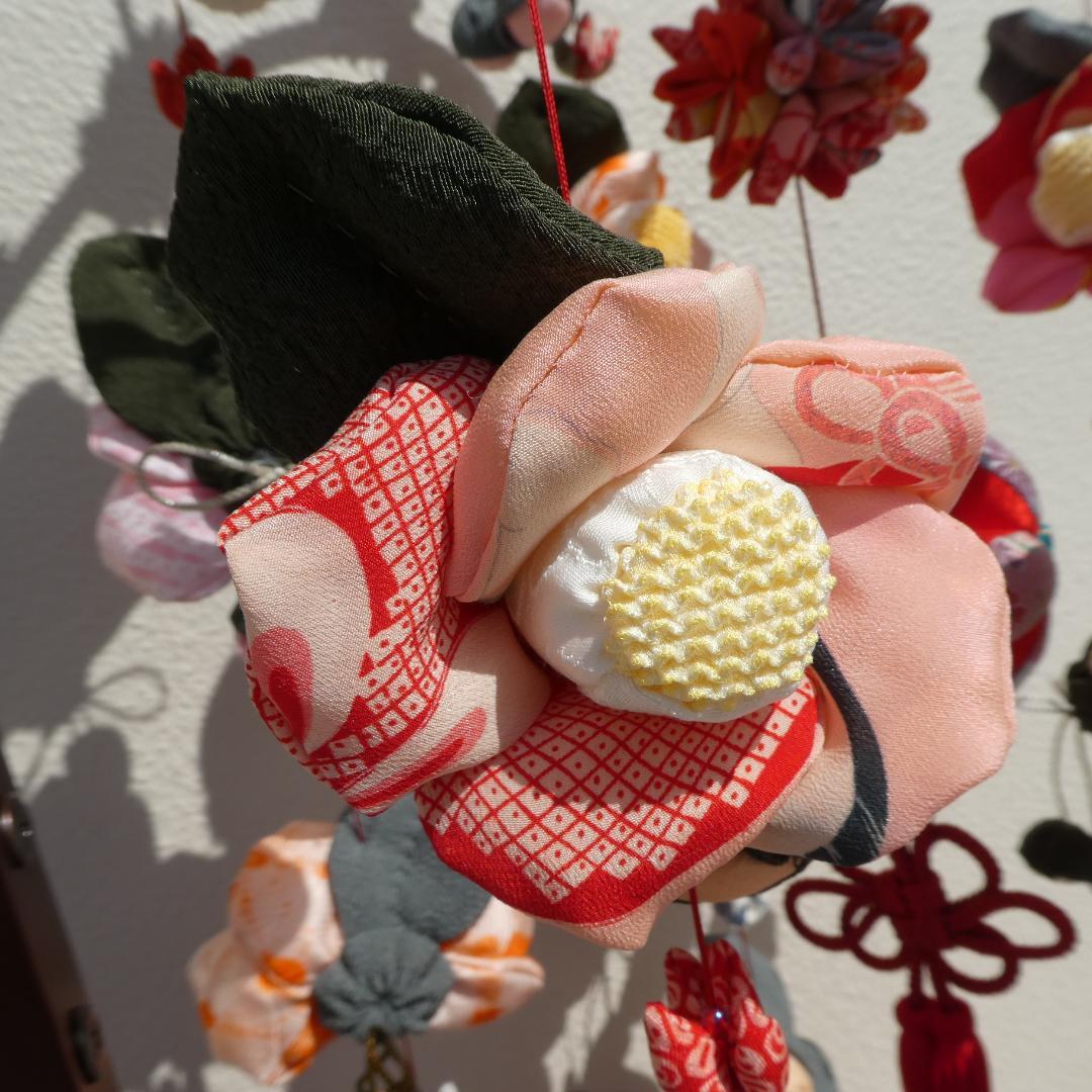 古布 正絹 吊るし雛 錦紗縮緬 疋田模様 麻の葉 くくり花 さげもん 鬼