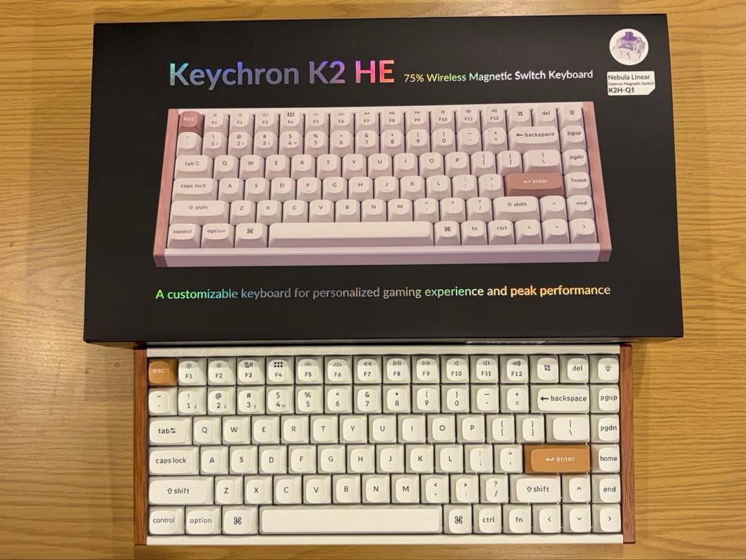 Keychron K2 HE ホワイト 英語配列 Keychron K2 HE ワイヤレス カスタムキーボード 英語配列 スペシャル