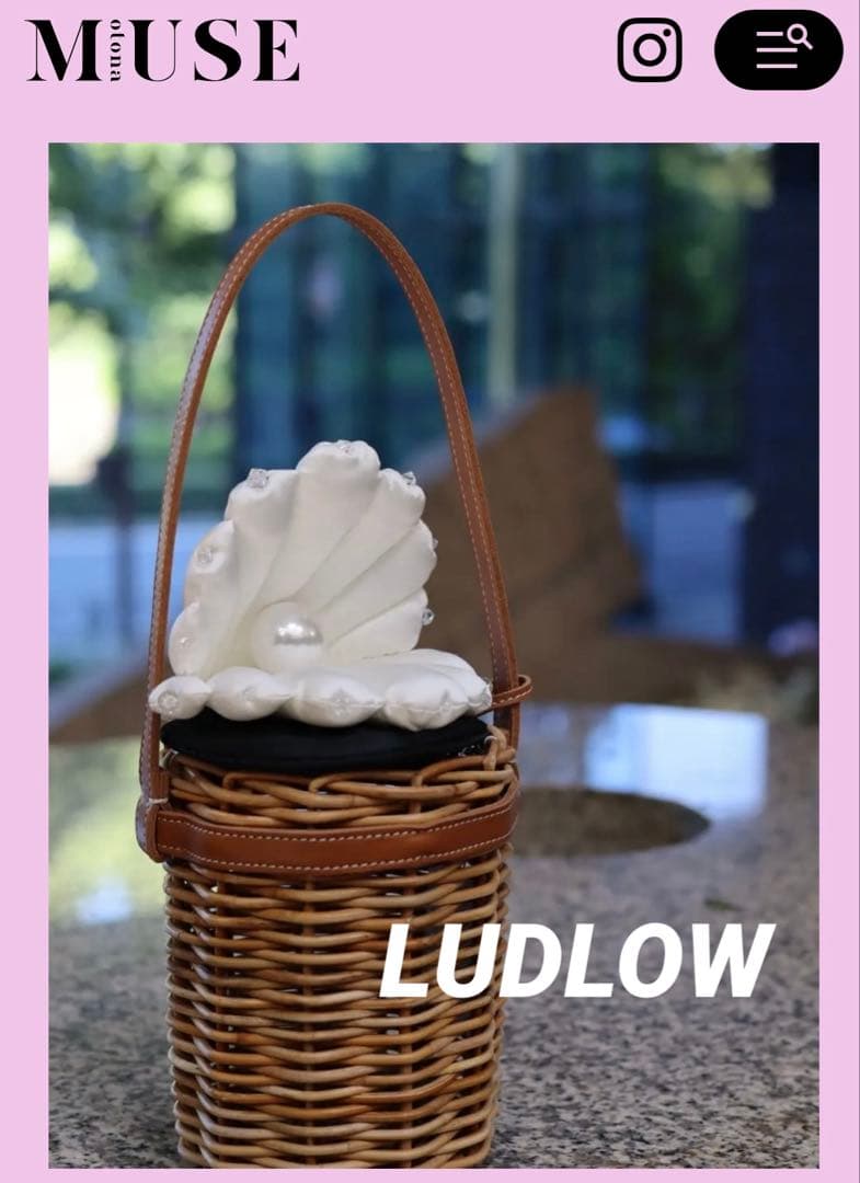 LUDLOW ラドローシェルパールカゴバッグ