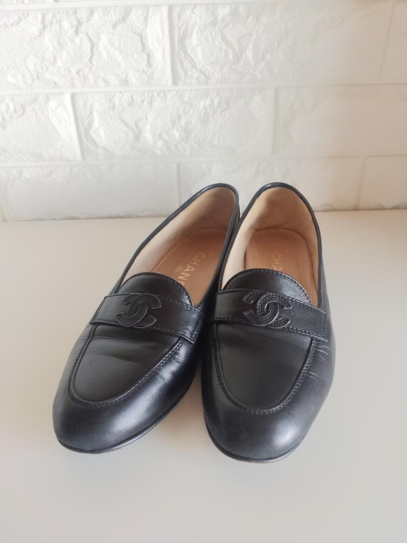 CHANEL ブラック ローファー37サイズ【中古品】【人気】 中古・古着通販】CHANEL (シャネル) ローファーパンプス ブラック