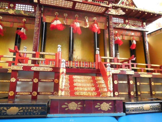 昭和レトロ 雛人形 御殿飾り 豊寿殿 雛飾り 雛祭り木製組み立て式 昭和