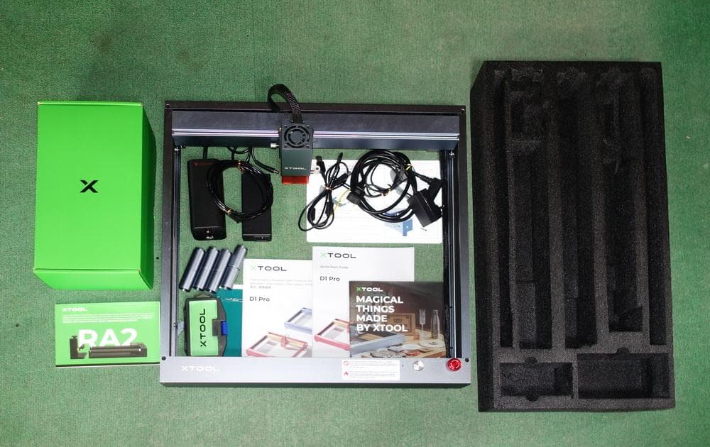 xTool D1 Pro 10Ｗレーザー彫刻機・RA2回転台・エアーポンプ Amazon | xTool D1 Pro レーザー彫刻機 10Wレーザー高出力 RA2Pro回転