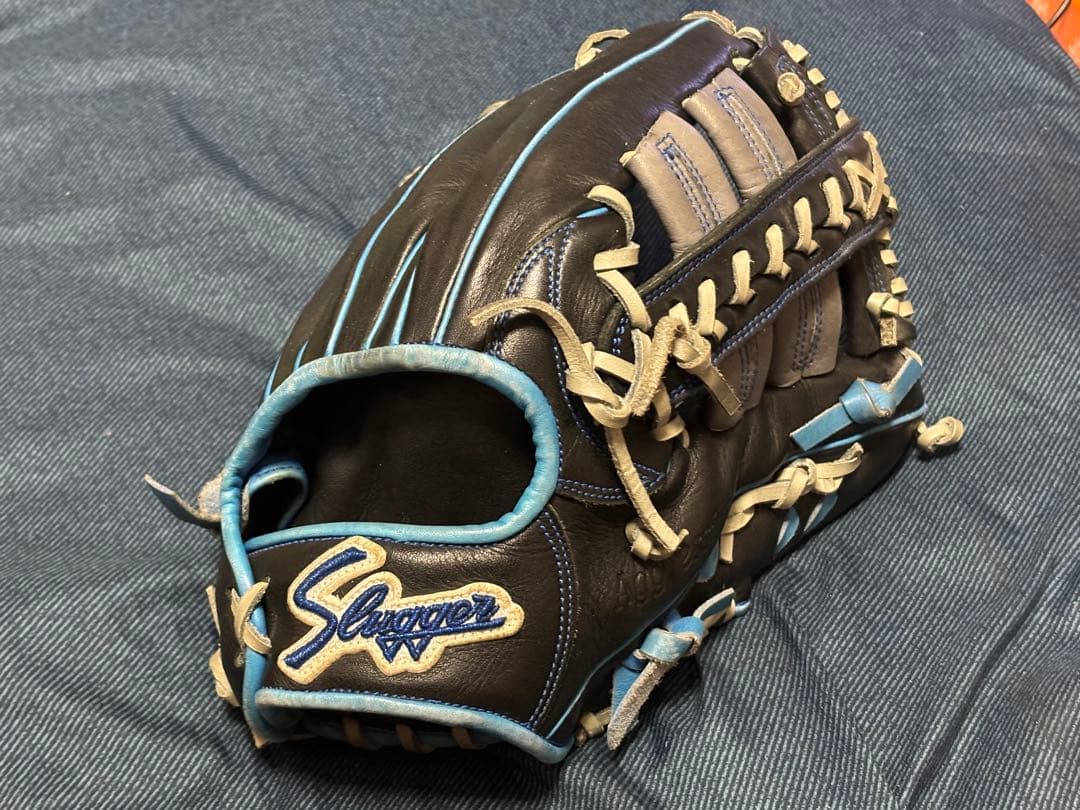 久保田スラッガー　SLUGGER 軟式グローブ 外野用 黒/青 久保田スラッガー グローブ | 少年用 軟式 - 野球・アウトドア専門店