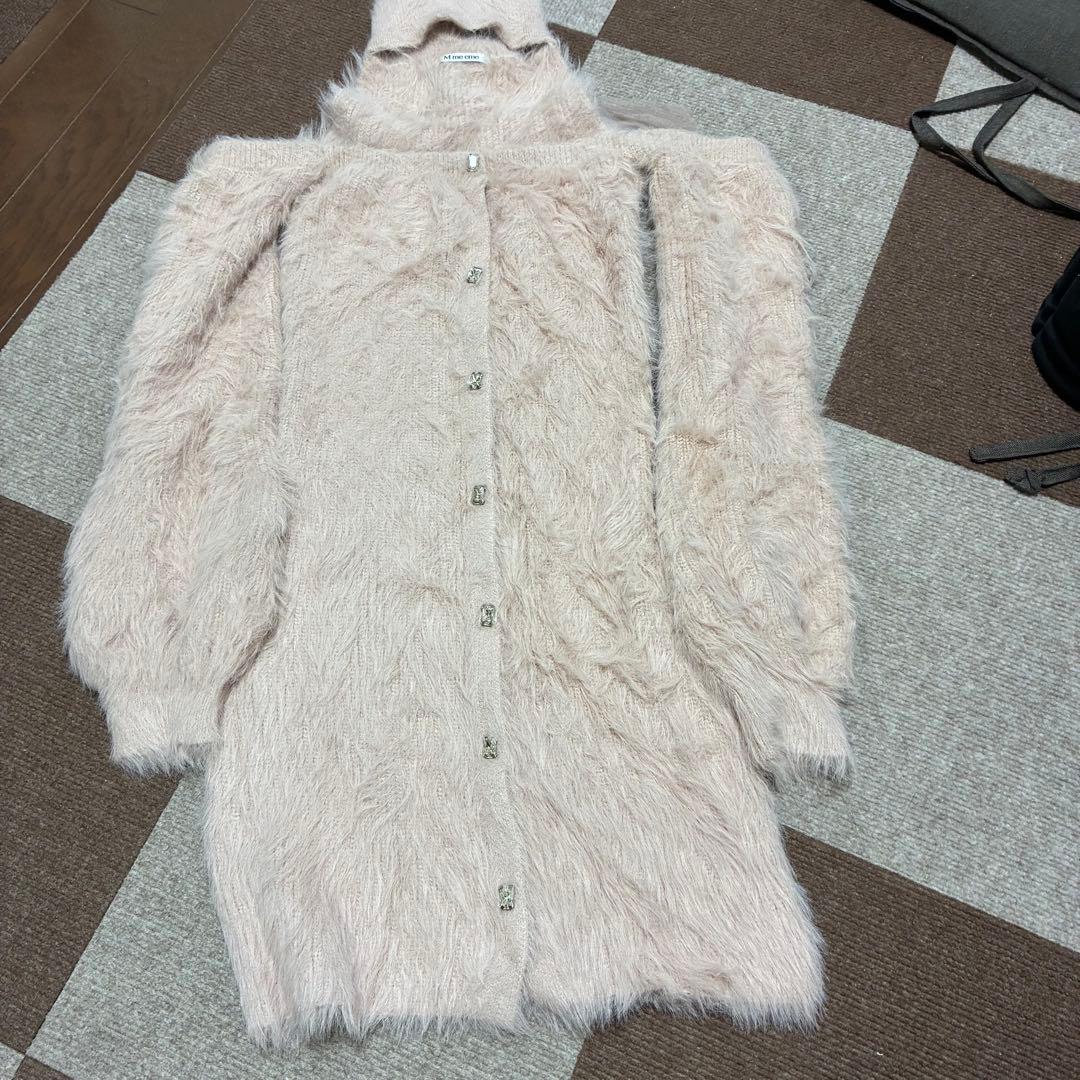 エムミーエメ バックリボンシャギーニットミニワンピース ピンク