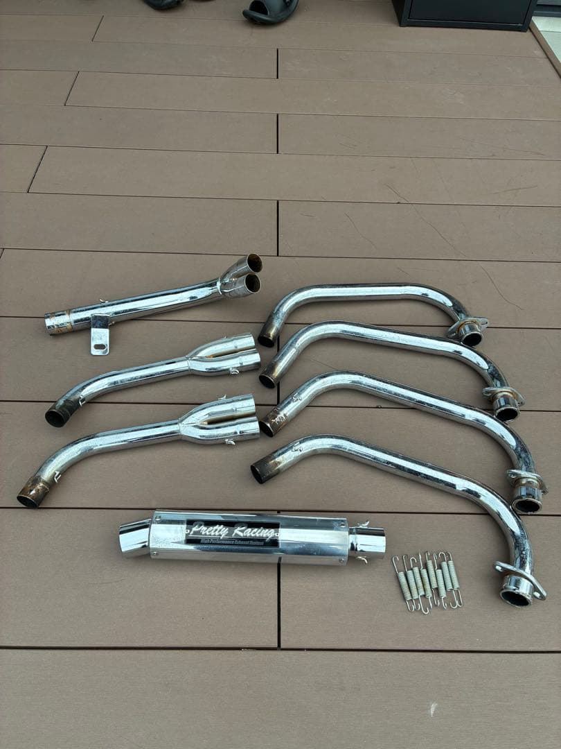 zrx400　プリティーレーシング プリティー製 ZRX400/2 98〜 改 タイプ3 4-2-1 マフラーメッキ