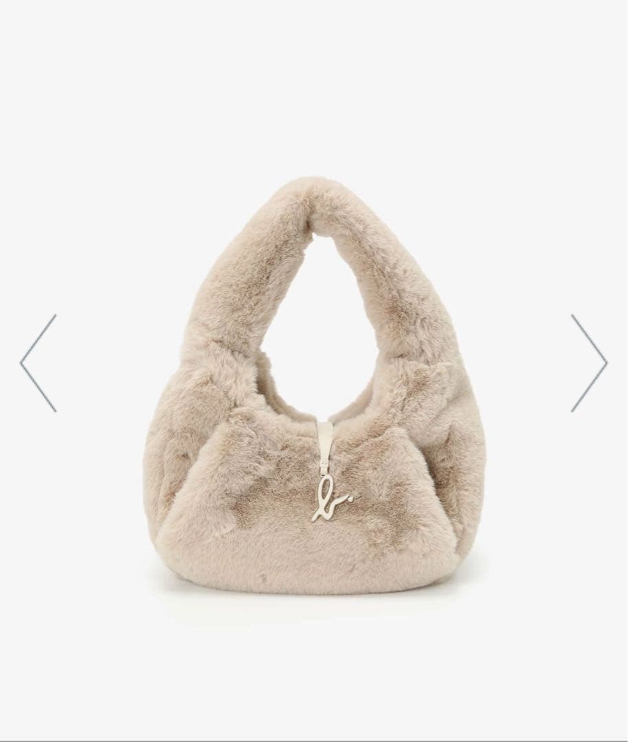 agnes b. ファーバッグ ベージュ 未使用タグ無し agnes b. - agnes b ファーバッグ オフホワイト 冬バッグ アニエスべー