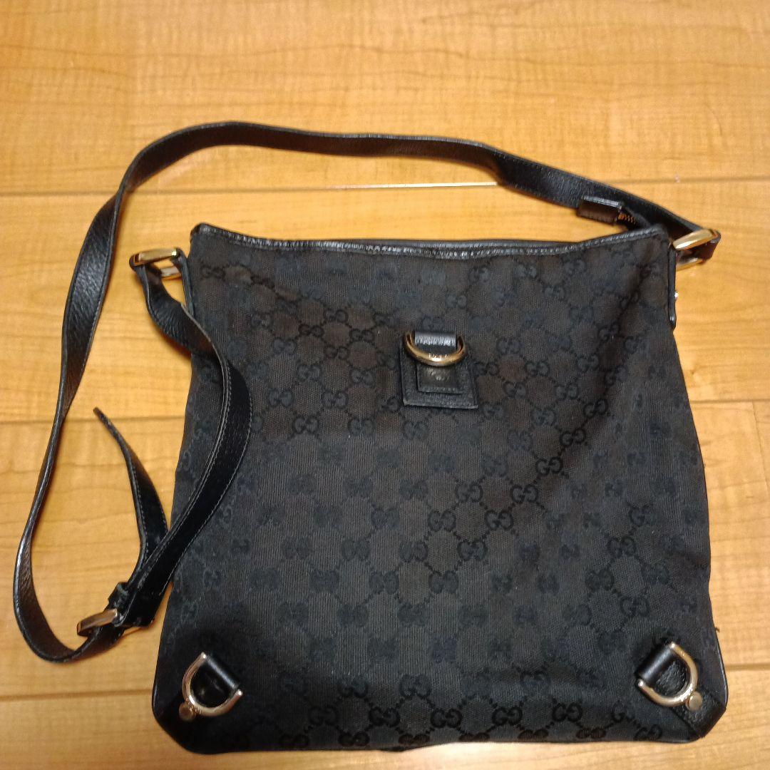 GUCCI ショルダーバッグ GGキャンバス ブラック アビー 総柄 正規品