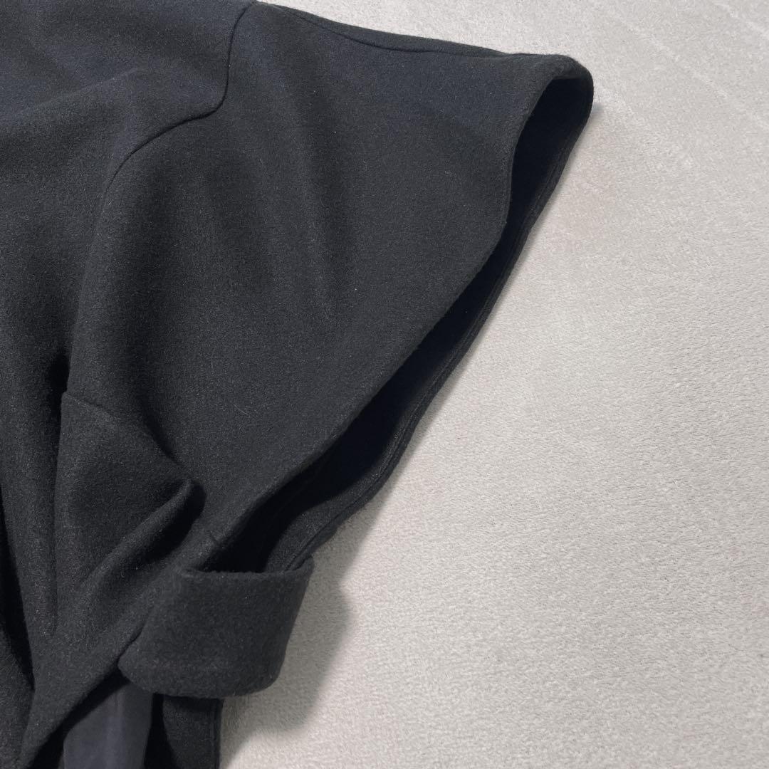 KINU アンティカ ポンチョコート F ケープ スタンドネック オーバーサイズ