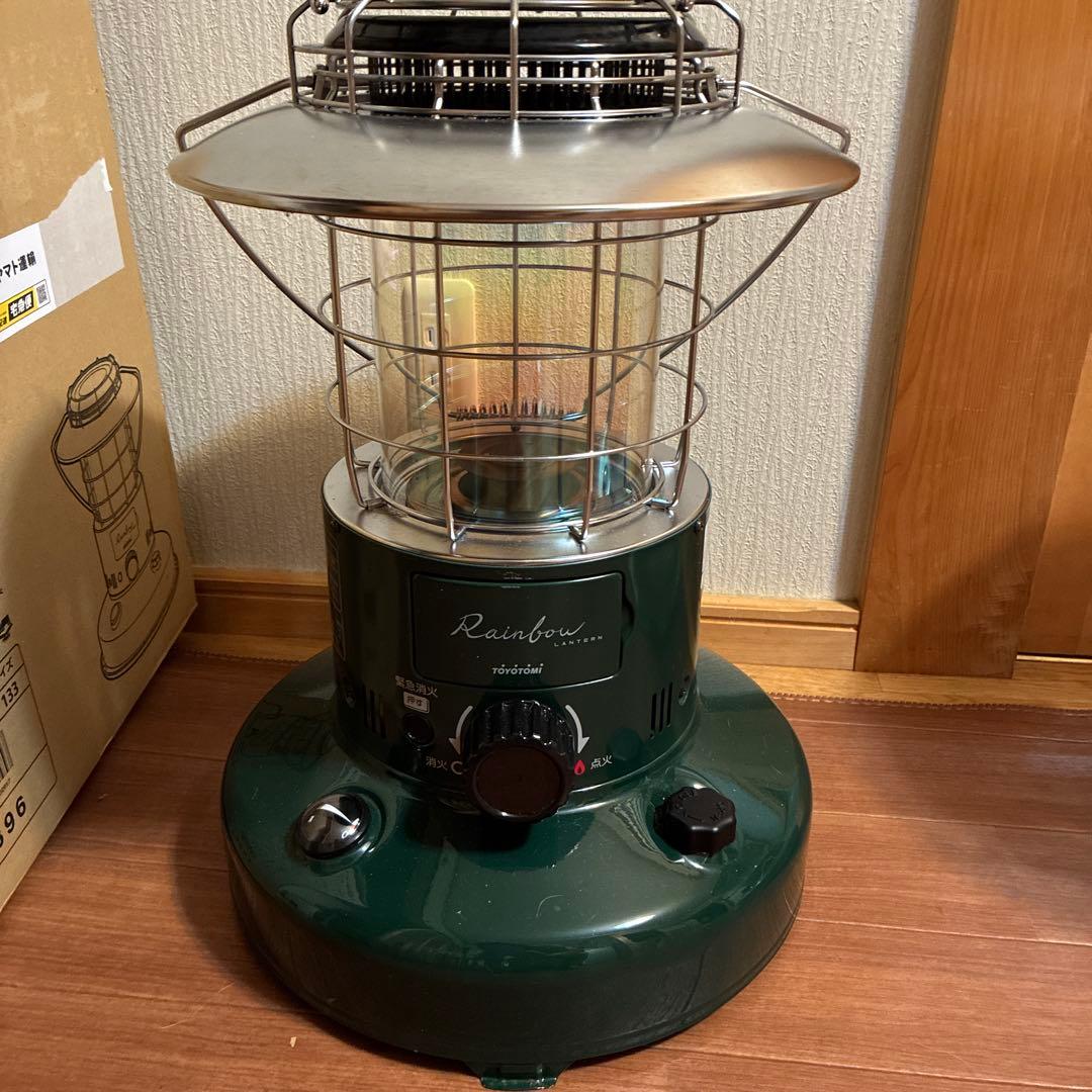 トヨトミ　レインボー　石油ストーブ　グリーン 快適な冬キャンプには石油ストーブ！トヨトミのレインボーストーブに