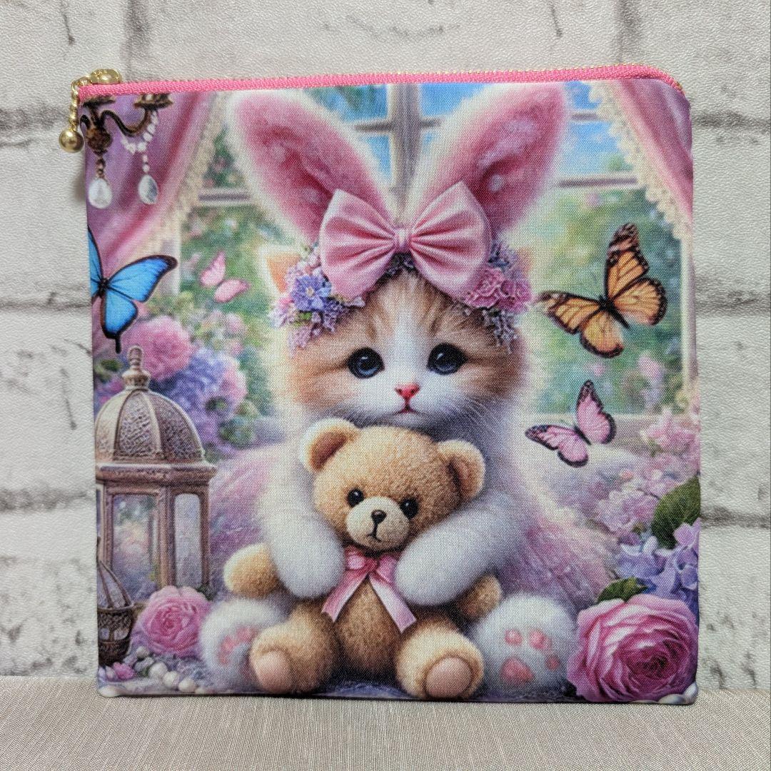 【チロスケ様ご確認用】ミニトートバッグ❤ミニポーチ❤ 花柄のミニトートバッグと18cmファスナーポーチ♡ . . . #新潟県 #三条