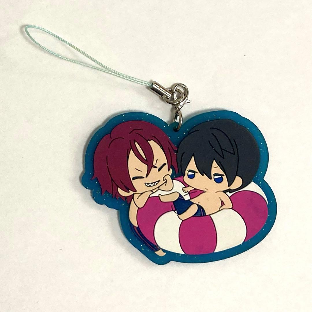 Free! 七瀬遙 ラバーストラップ キャラプカ フィギュア 缶バッジ