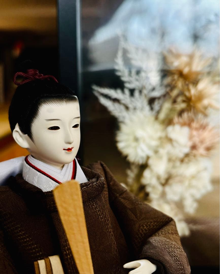 【シーズン終了特価】【新品未使用】【正絹暈し染芥子親王】【立ち雛】