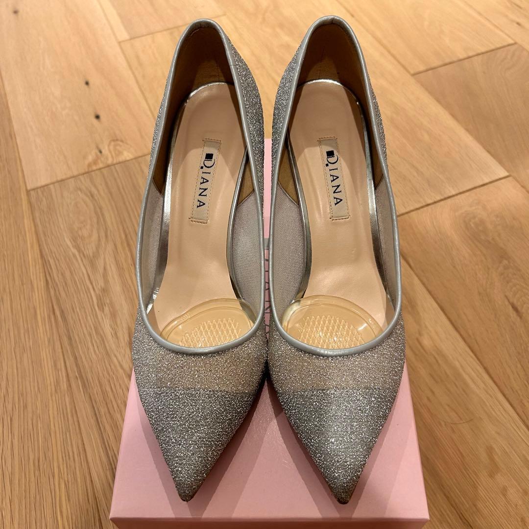 ダイアナ パーティー 結婚式 パンプス グリッター ラメ ブライダル