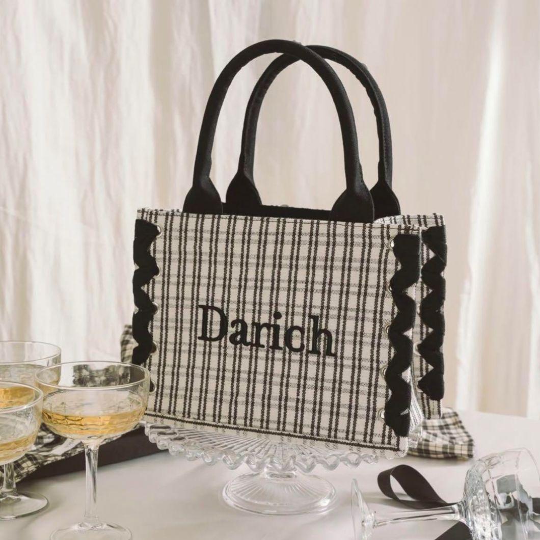 Darich 白黒 チェック トートバッグ ノベルティ Darich ダーリッチ ノベルティ チェックミニトートバッグ - メルカリ