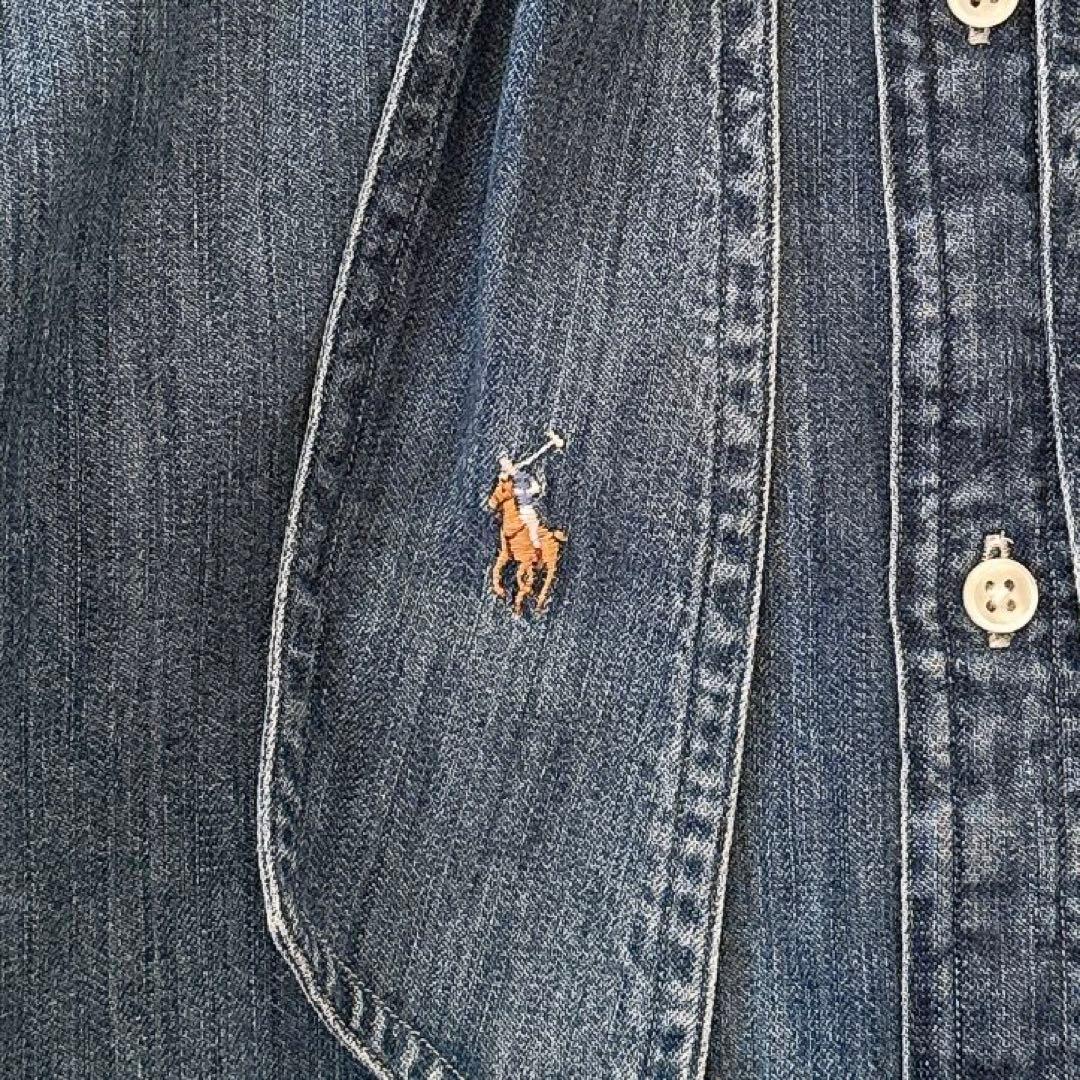 極美品✨希少 ポロラルフローレン ボウタイデニムブラウス シャツ