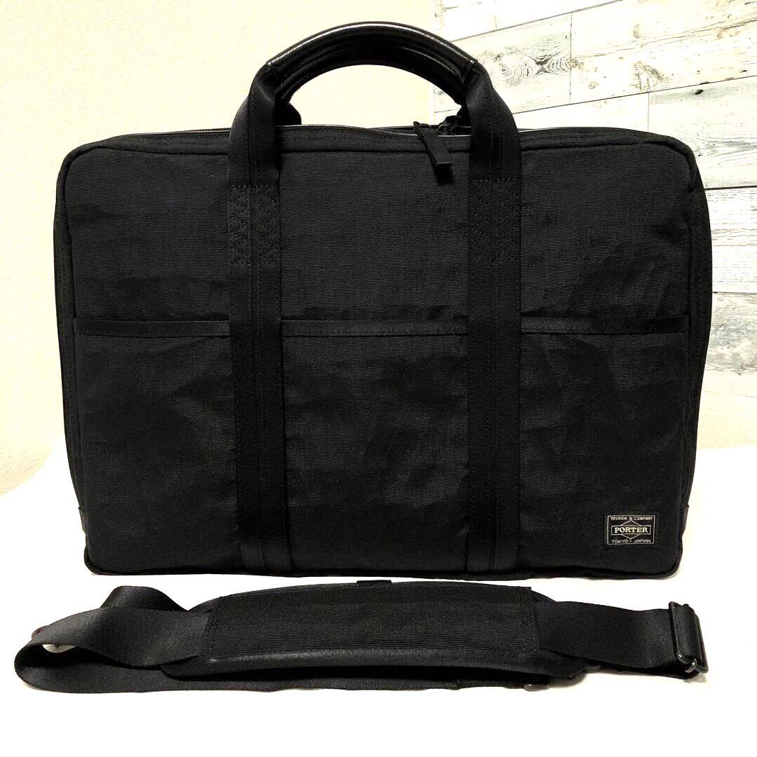 未使用級✨ポーター ハイブリッド ビジネスバッグ2way A4可 ブラック HYBRID（PORTER） ポーター ハイブリッド 2WAYブリーフケース 737