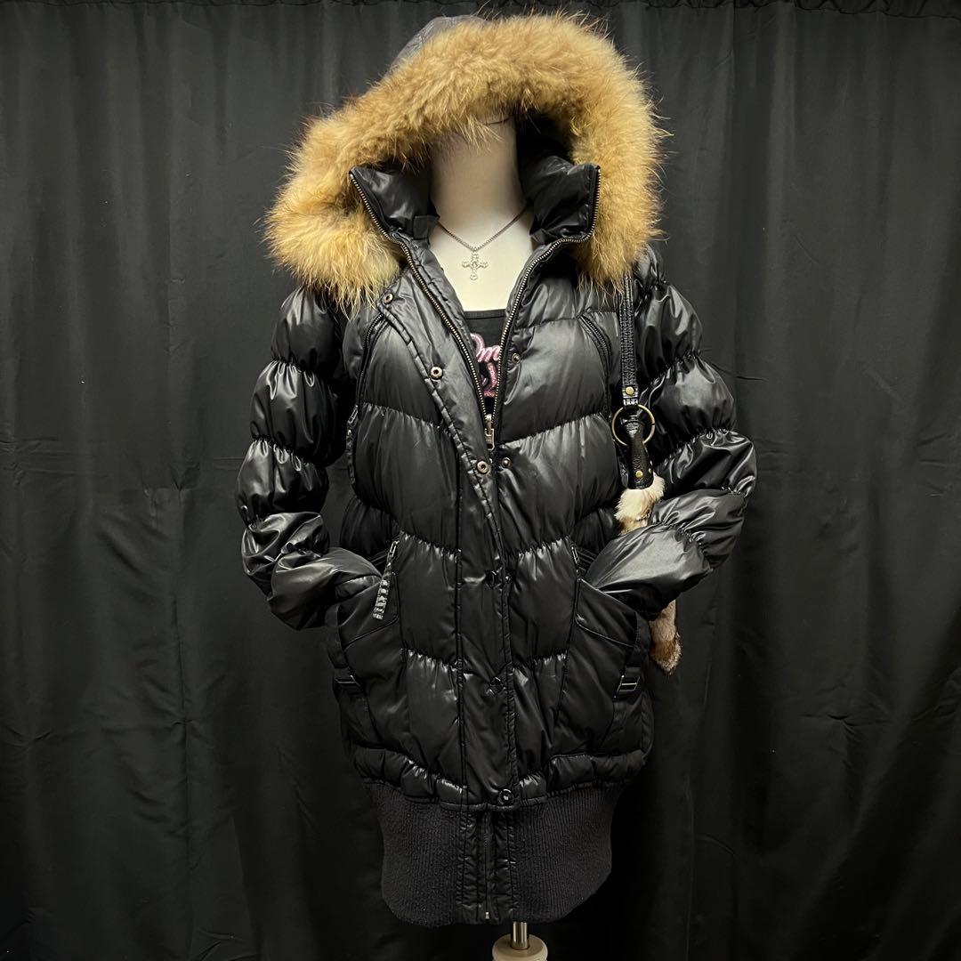 平成ギャル y2k グランジ 姫ギャル ロング ダウンジャケット ファー