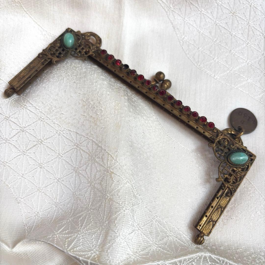 希少・フランス製】アンティーク 口金金具 プチポアン サンプルタグ付