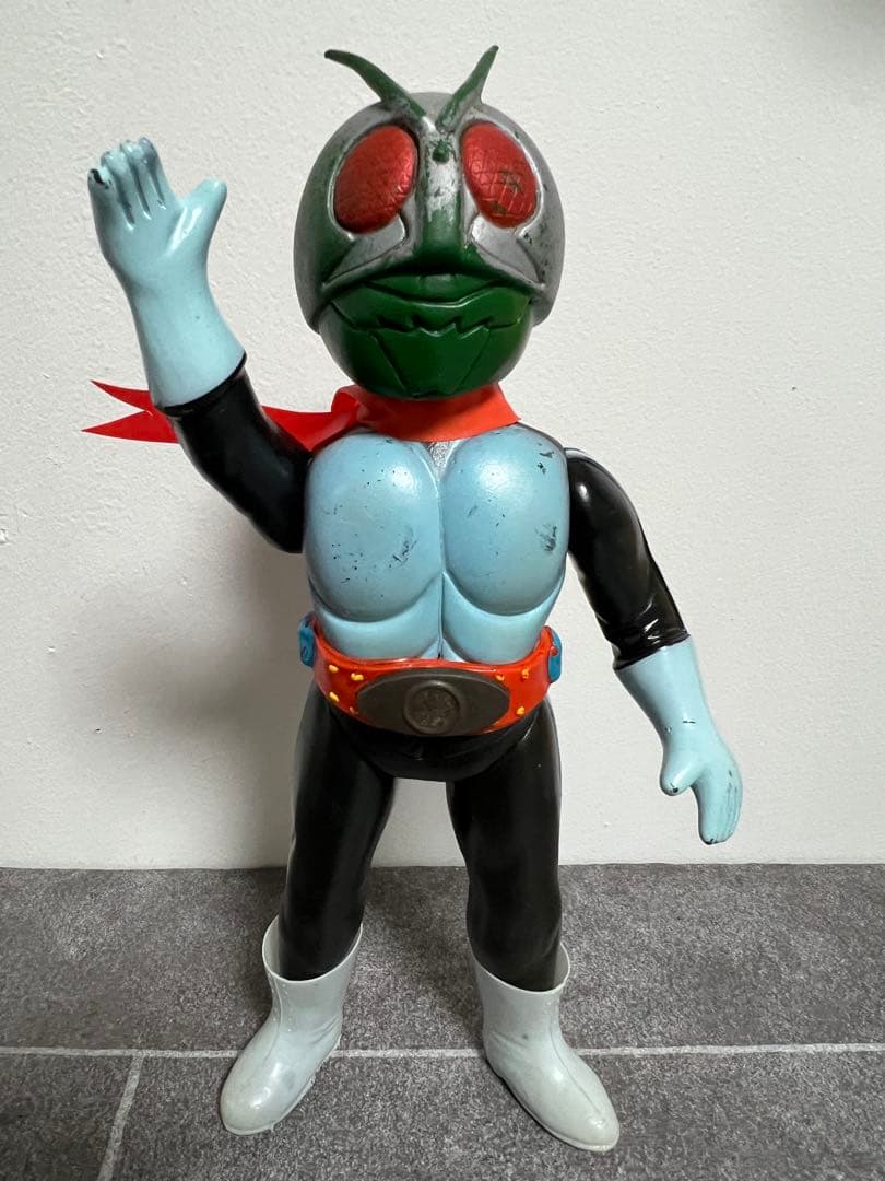 ポピー 仮面ライダー新1号 ソフビ ブリキベルト 2本線 当時物 - メルカリ