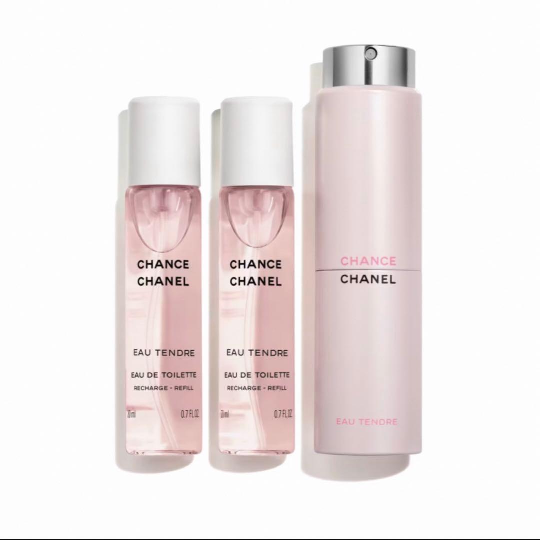 CHANELチャンス　オータンドゥル　ツィスト＆スプレイ オードゥ トワレット CHANCE EAU TENDRE Eau de Toilette Twist and Spray (EDT) - 3x0.7 FL