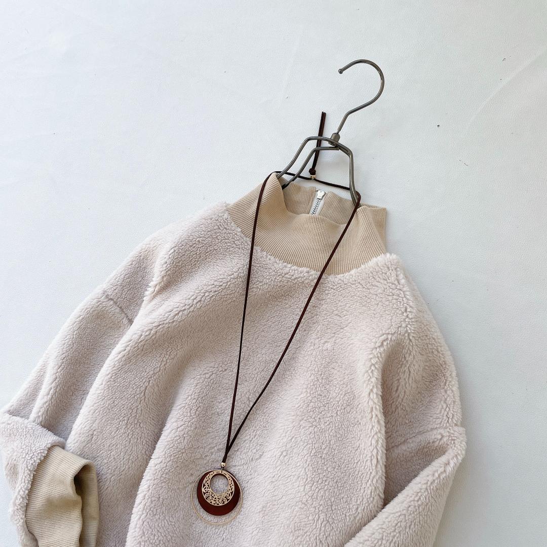 美品】ETRE TOKYO エトレトウキョウ ハーフジップ ボアスウェット