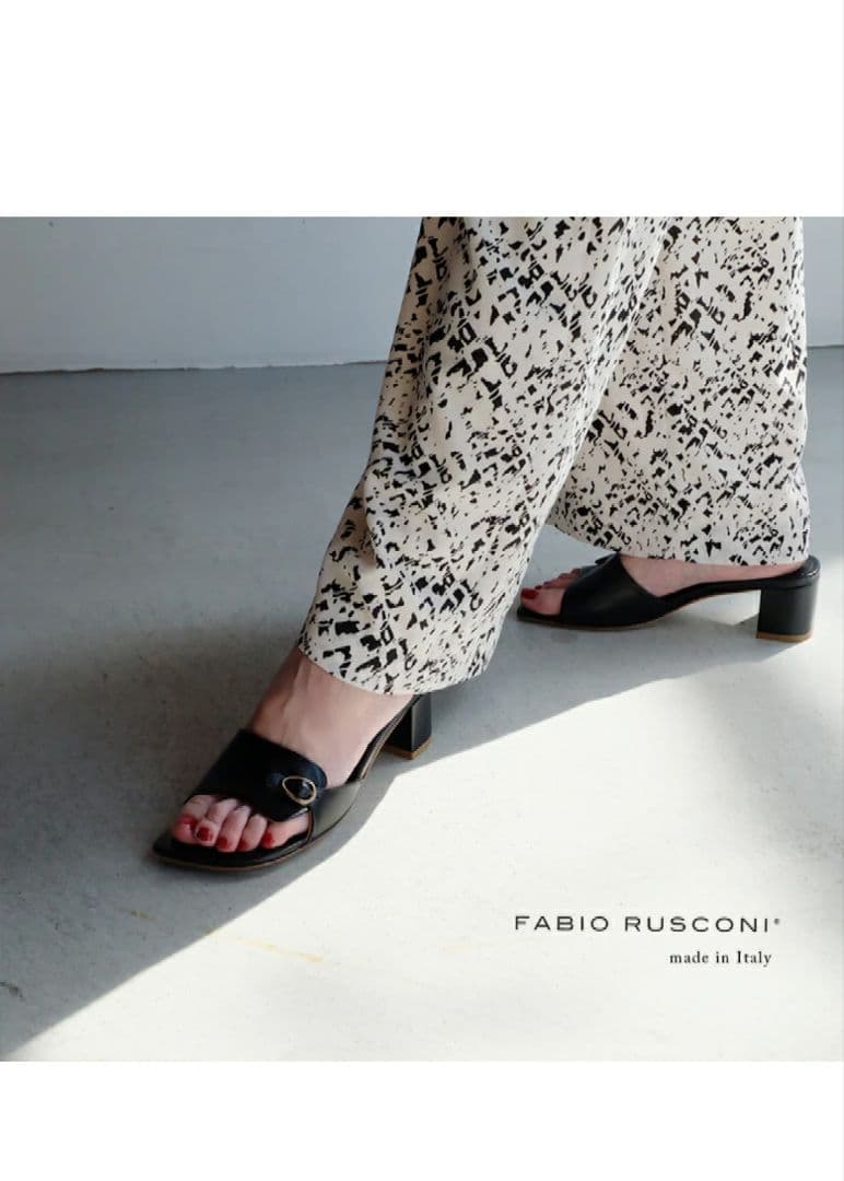 美品】39 ファビオルスコーニ ミュール サンダル ブラック 24cm - メルカリ