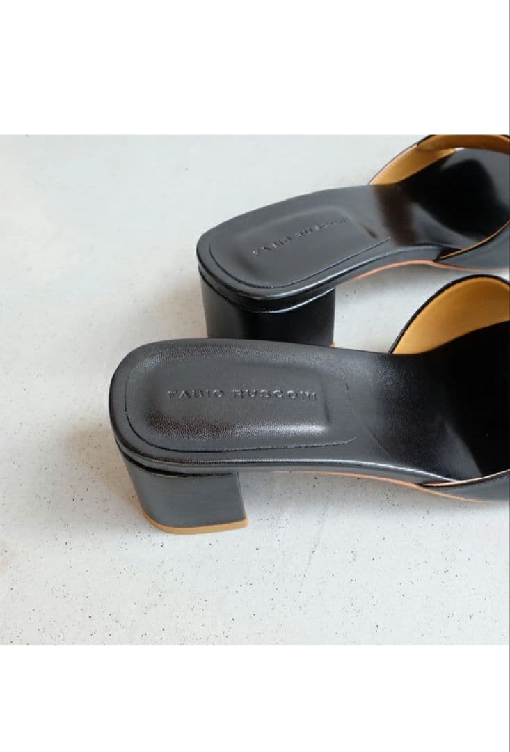 美品】39 ファビオルスコーニ ミュール サンダル ブラック 24cm - メルカリ