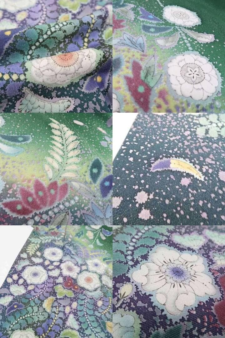 美品未着用 吉野一廉落款 辻が花“永遠を手にして沸き立つ夢幻の花”訪問着 A-4