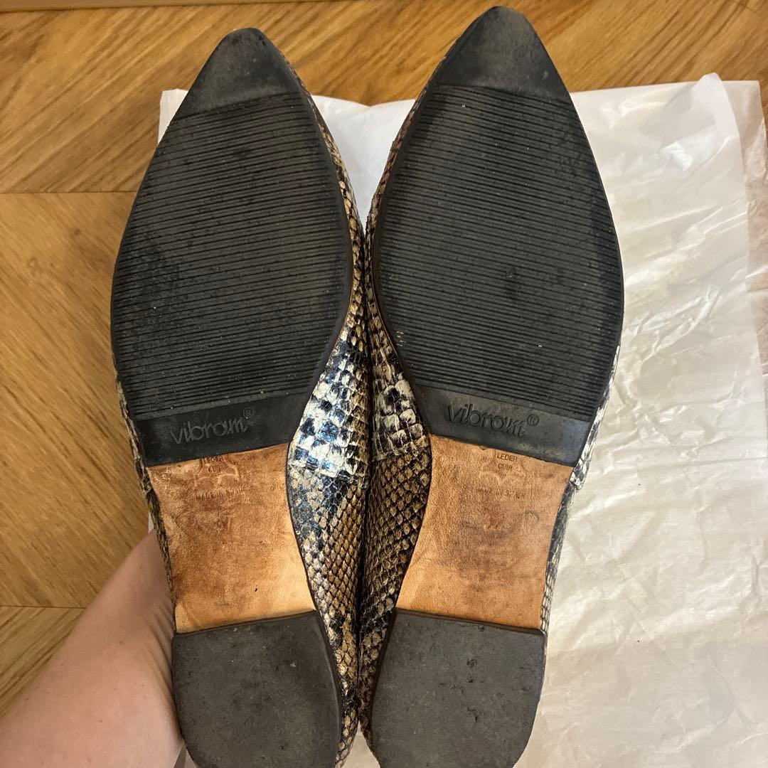 PELLICO SUNNY 本革ヘビ柄フラットシューズ - メルカリ