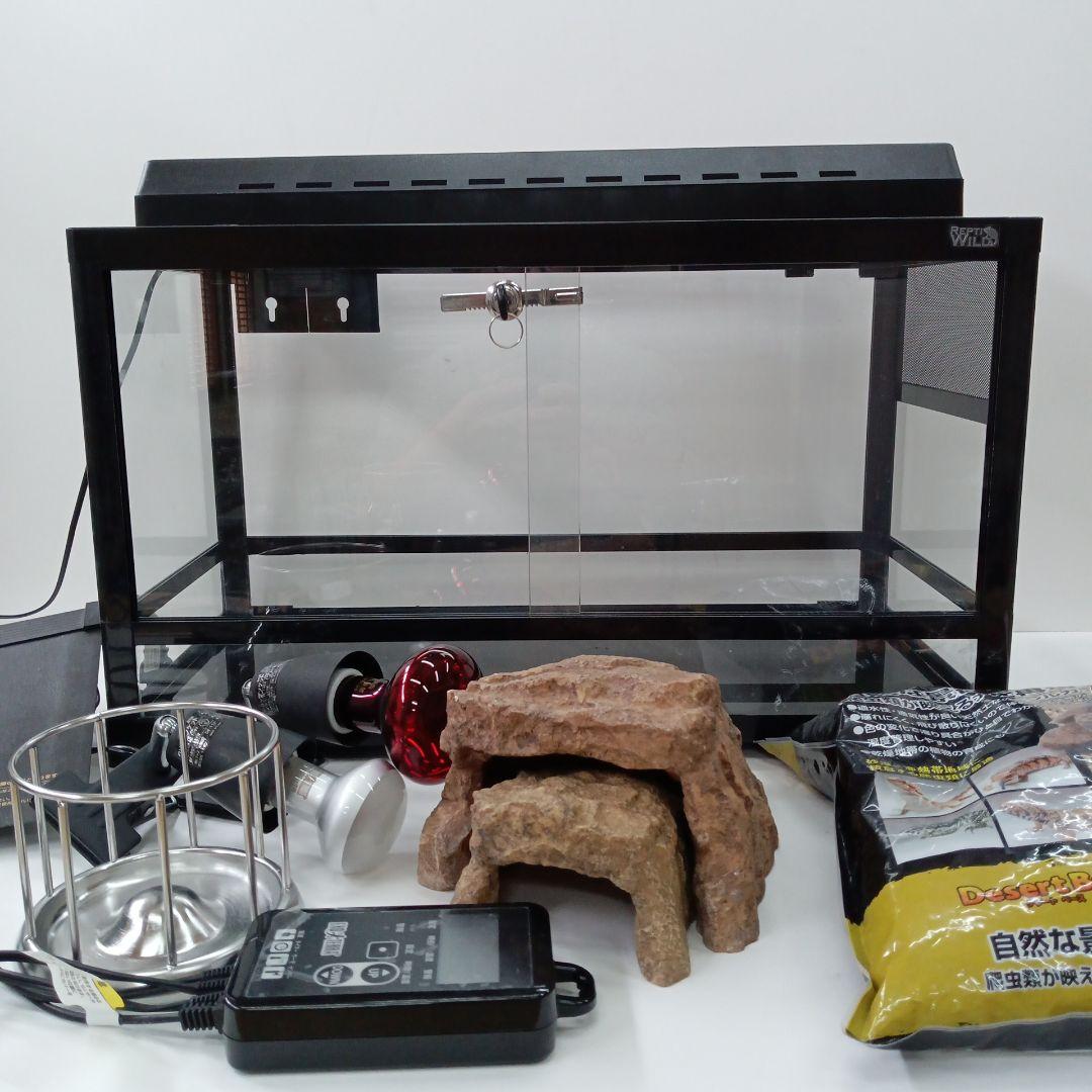 中古爬虫類三晃商会ケージ60ｃｍセット 三晃商会 爬虫類ケージ パンテオン ホワイト WH6045（60．5