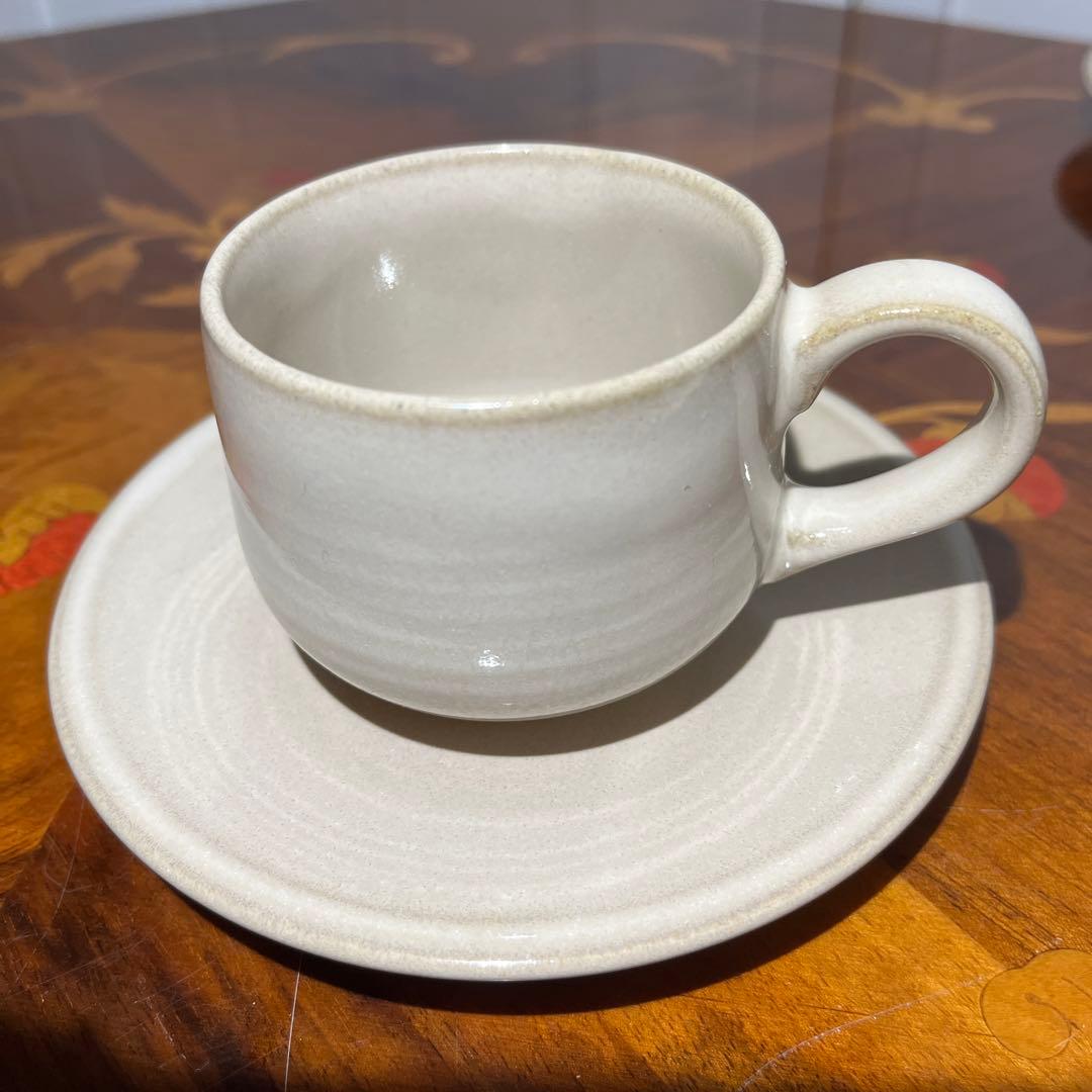 萩焼 珈琲椀 天鵬山造 コーヒーカップ&ソーサー 5客セット 新品箱入