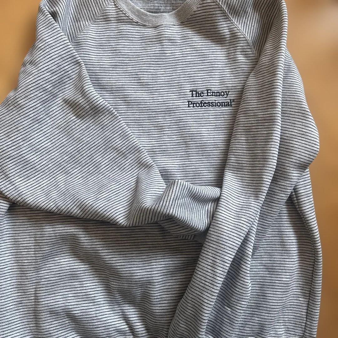 ennoy BORDER CREW NECK SWEAT gray L - メルカリ