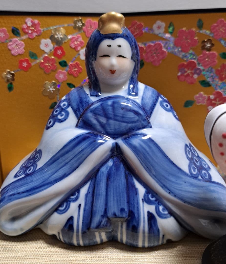 HO328さま専用 特価 k-③ 九谷焼 ひな人形 5号 親王飾り 染付 - メルカリ