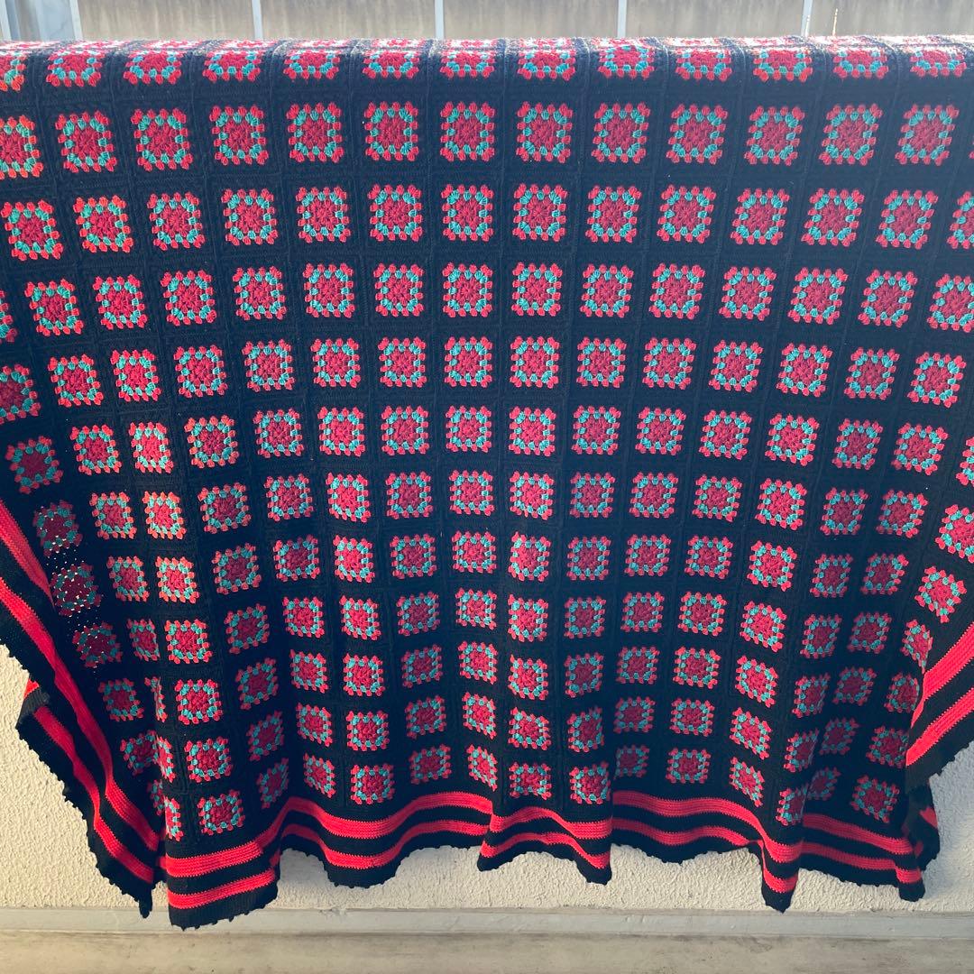 マルチカバーこたつカバー レトロポップ手編み - メルカリ