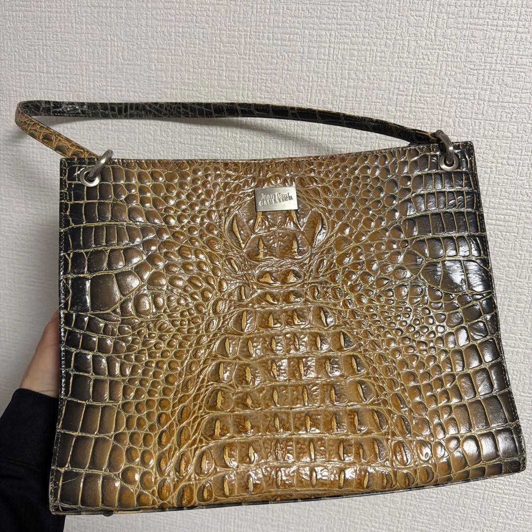 JeanPaulGaultier クロコダイル型押しバッグ（即購入可） Jean Paul GAULTIER クロコダイル型押しレザーバッグ ジャンポール