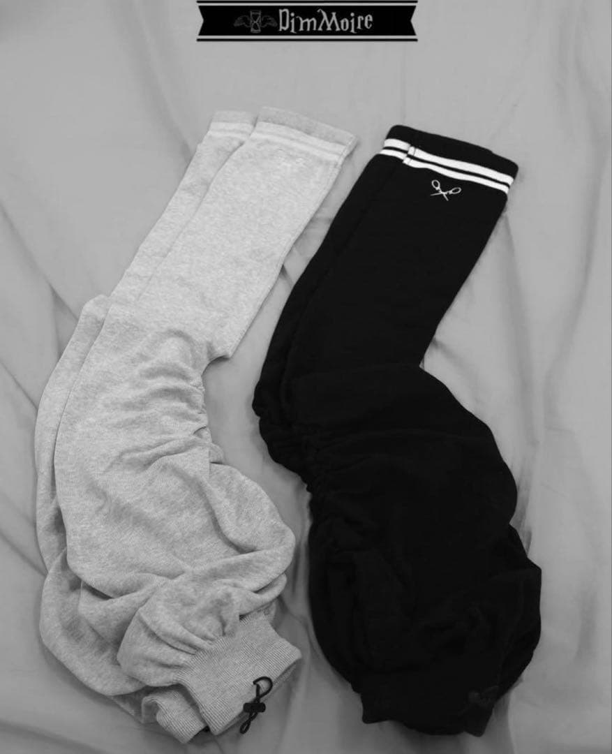 ディムモアール dimmoire 学園ニーハイウォーマー リボン ブラック