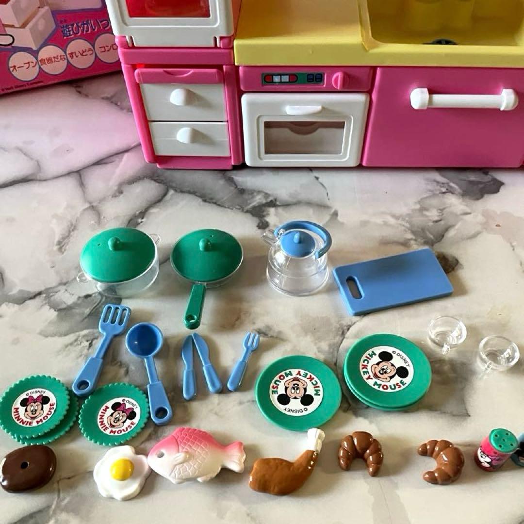 廃盤】 レトロ ディズニー ミニーマウスシステムキッチンセット - メルカリ