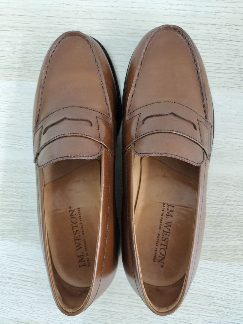 [J.M. WESTON]ライトタンレザー ローファー6E（25〜25.5cm）