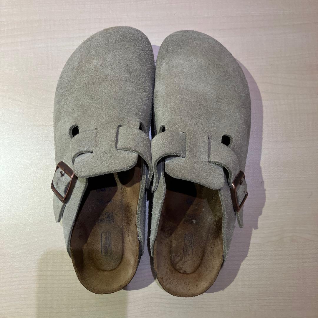BIRKENSTOCK Boston LEVE ベージュ牛革スエード サンダル BIRKENSTOCK/ビルケンシュトック レディース サンダル Boston LEVE