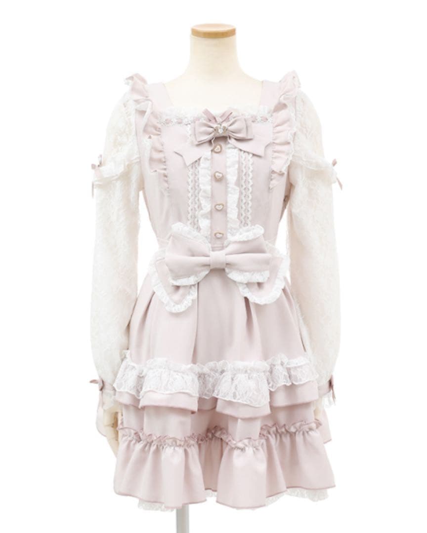 LIZLISA ティアラリボンティアードワンピース 正規品 ピンク LIZLISA♡リズリサ ティアラリボンティアードワンピース ピンク - メルカリ